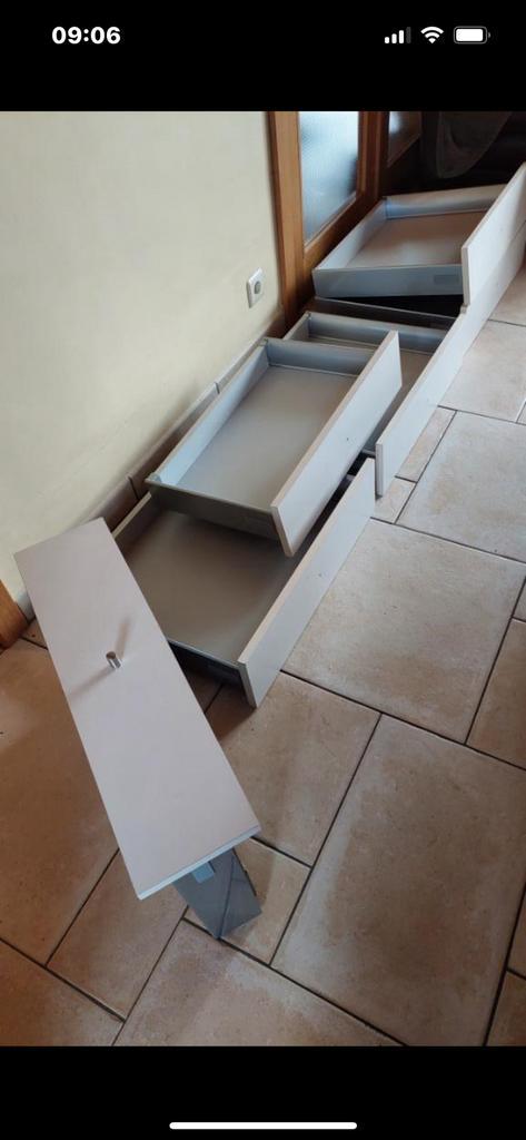 Lots de 6 tiroirs et coulisses freinées, Huis en Inrichting, Keuken | Keukenelementen, Wit, Ophalen