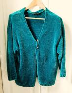 Te koop: Mooie wijde blauw/groene cardigan, M., Ophalen, Zo goed als nieuw, Maat 38/40 (M), Groen