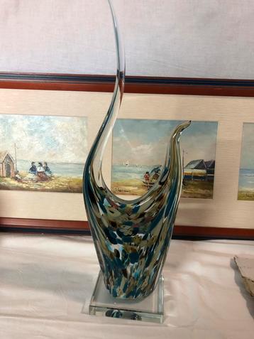 Sculptuur in glas vorm “zwaan”. PERFECTE STAAT beschikbaar voor biedingen