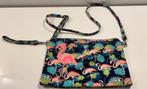 Multicolor handtas met flamingo's, Ophalen of Verzenden, Nieuw, Blauw, Handtas