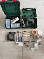 Compleet gereedschapspakket met Bosch boormachines, Doe-het-zelf en Bouw, Ophalen, Zo goed als nieuw, Boormachine, Klopboormechanisme