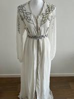 Witte jurk/kaftan te koop met schoudersluier, Kleding | Dames, Ophalen of Verzenden, Zo goed als nieuw