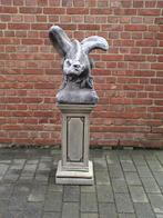 Gargoyle op sokkel, Ophalen of Verzenden, Nieuw, Steen, Dierenbeeld