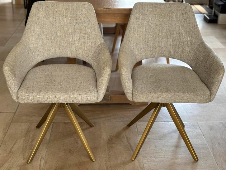 Eetkamerstoel draaibaar, Huis en Inrichting, Stoelen, Zo goed als nieuw, Twee, Grijs, Ophalen