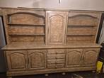 Het grote dressoir in twee delen en massief eikenhout, Huis en Inrichting, Ophalen, Zo goed als nieuw, 4 tot 6 stoelen