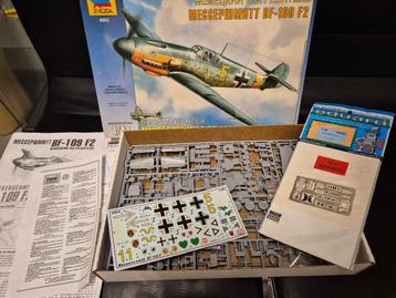 Messerschmitt BF-109 F2 1/48 Zvezda + Eduard, Enlèvement ou Envoi, Comme neuf, Avion, Plus grand que 1:72
