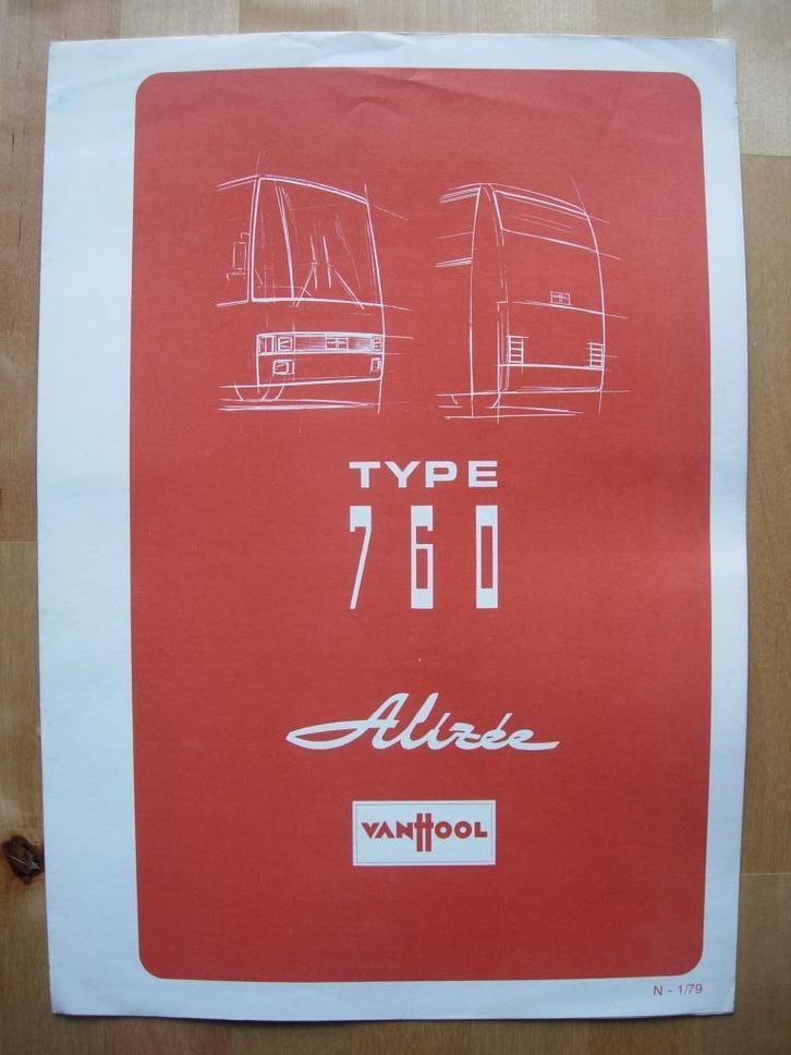 Van Hool 760 Alizee Technische Specificatie Brochure 1979, Boeken, Auto's | Folders en Tijdschriften, Zo goed als nieuw, Overige merken