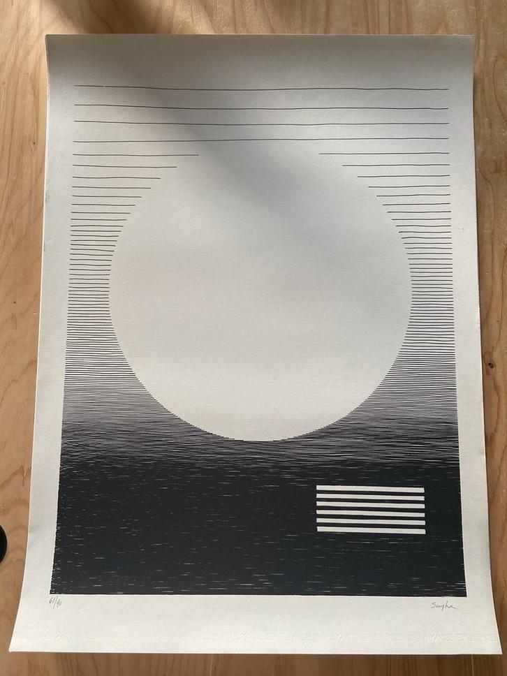 Originele zeefdruk - Michel Seuphor (Parijs), Antiek en Kunst, Kunst | Litho's en Zeefdrukken, Ophalen