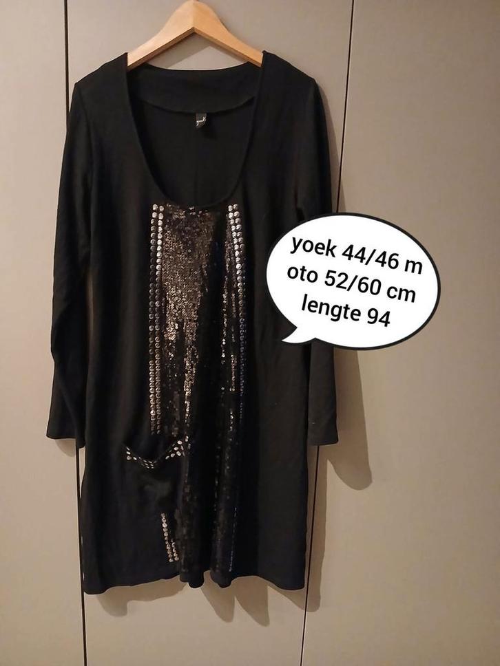 Kleed yoek 44/46, Kleding | Dames, Grote Maten, Zo goed als nieuw, Zwart, Ophalen of Verzenden