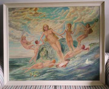 7 naakte nimfen in de wateren van Zeeland  ca. 1953 beschikbaar voor biedingen