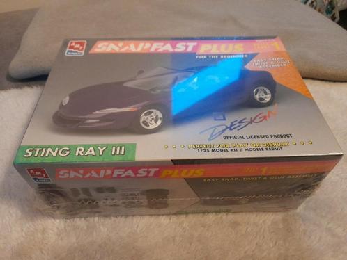 1:25 AMT 8309 Snapkit Corvette Sting Ray 3 concept car, Hobby en Vrije tijd, Modelbouw | Auto's en Voertuigen, Nieuw, Auto, Ophalen of Verzenden