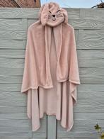 Leuke warme zalmkleurige fleecedeken met kap, Kleding | Dames, Homewear, Ophalen of Verzenden, Zo goed als nieuw, Roze