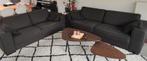 Set van 2 zetels – 3-zit + 2,5-zit in donkergrijze stof, Huis en Inrichting, Ophalen, Gebruikt, Stof