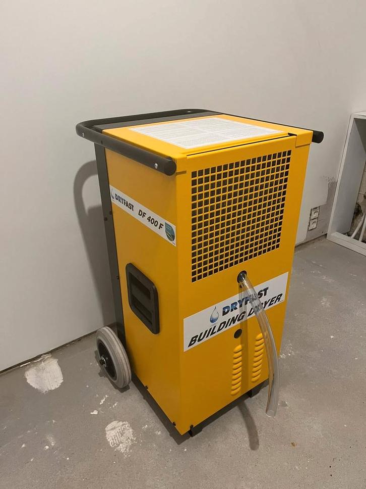 Bouwdroger te huur €5/dag, Bricolage & Construction, Ventilation & Extraction, Comme neuf, Ventilateur et Extracteur, Enlèvement