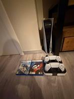PS5 met disk , 2 controllers,oplaadstation, en 2 games, Games en Spelcomputers, Spelcomputers | Sony PlayStation 5, Ophalen, Zo goed als nieuw