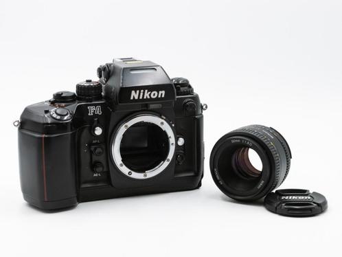 Nikon F4 + DP-20 Prism + Nikon AF NIKKOR 50mm f/1.8D, Audio, Tv en Foto, Fotocamera's Analoog, Gebruikt, Spiegelreflex, Nikon