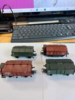 Marklin Ho set van 4 transportwagens, Wisselstroom, Gebruikt, Wagon, Ophalen of Verzenden