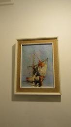 oud schilderij van een boot, Antiek en Kunst, Ophalen