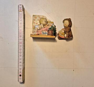 Trois figurines décoratives vintage - Enfants et animal beschikbaar voor biedingen