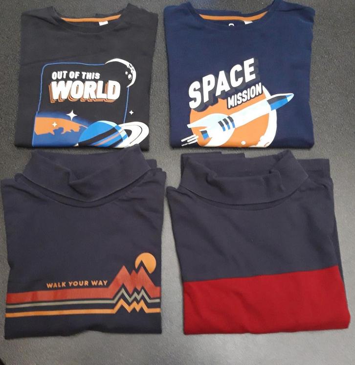 4 Longsleeves Okaïdi/TAO 152/12j jongen. In perfecte staat!, Kinderen en Baby's, Kinderkleding | Maat 152, Zo goed als nieuw, Jongen