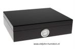 H44 HUMIDOR GERMANUS ZWART 26 x 22,3 x 6,2 cm  - 30 sigaren, Verzamelen, Verzenden, Nieuw, Tabaksdoos of Verpakking