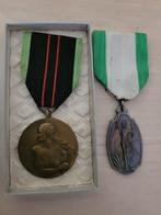 Medaille van eer met 2 medailles - BELGIË - RESISTENE-medail, Verzamelen, Ophalen of Verzenden, Landmacht, Lintje, Medaille of Wings