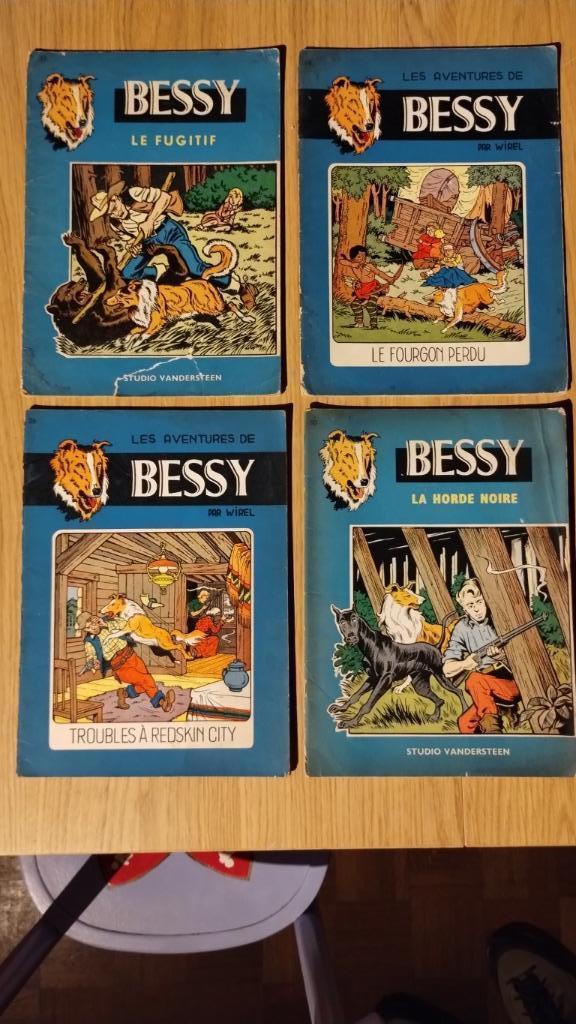BD BESSY Originales par Wirel 4 pièces année 60 - vintage, Boeken, Stripverhalen, Gelezen, Meerdere stripboeken, Ophalen