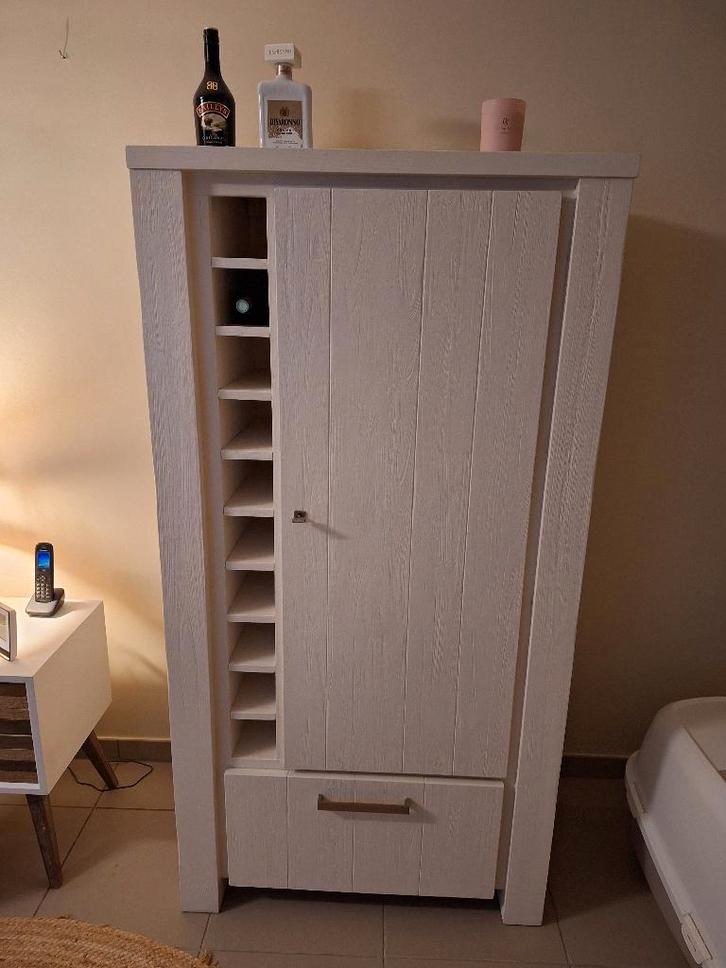 Bergkast/wandkast/barkast xooon wit, Maison & Meubles, Armoires | Armoires murales, Utilisé, 150 à 200 cm, Moins de 150 cm, 25 à 50 cm