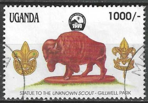 Uganda 1991 - Yvert 757 - Lord Robert Baden-Powell (ST), Timbres & Monnaies, Timbres | Afrique, Affranchi, Autres pays, Envoi