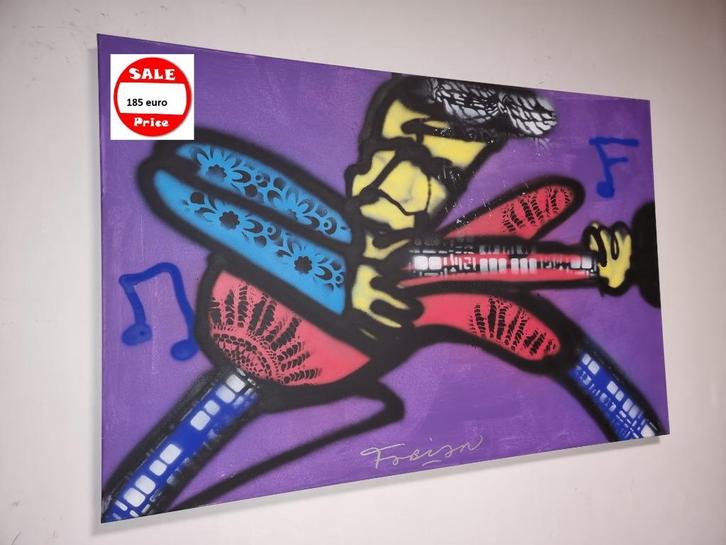 Fabian ROCK U  Met certificaat (Herman Brood), Antiek en Kunst, Kunst | Schilderijen | Klassiek, Ophalen