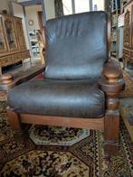 1 zit met lederen kussens, Huis en Inrichting, Fauteuils, Ophalen, Gebruikt