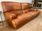 Vintage bruine leren zetel, Huis en Inrichting, Ophalen, Gebruikt, 100 tot 125 cm, 150 tot 200 cm