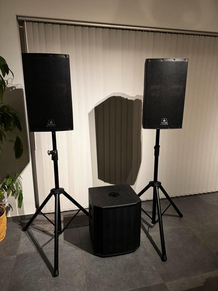 Devine speakers, Audio, Tv en Foto, Luidsprekerboxen, Zo goed als nieuw, Subwoofer, Ophalen