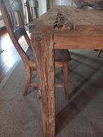 unieke set oud reclaimed teak/tafel+ 6 stoelen, Huis en Inrichting, Complete eetkamers, Ophalen, Zo goed als nieuw, Robuuste stoelen tafel landelijke Hoffz Aura