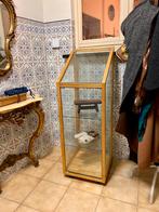 Vitrinekast in berkenhout en glas, Ophalen, Met deur(en), 100 tot 150 cm, Glas