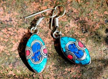 Boucles d'oreilles boho en argent, Enlèvement ou Envoi, Comme neuf, Argent, Argent