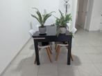 Extendable table and four chairs, Ophalen, Gebruikt, 100 tot 150 cm, Eikenhout