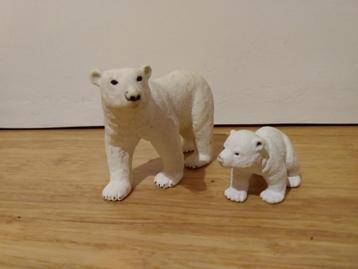 Moeder ijsbeer en haar teddybeer Schleich beschikbaar voor biedingen