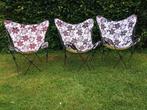 3 chaises pliables PAPILLON, Jardin & Terrasse, Chaises de jardin, Enlèvement, Utilisé, Pliant, Métal