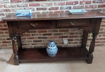 Table murale classique en bois foncé, 100 à 150 cm, 25 à 50 cm, Klassiek, Comme neuf