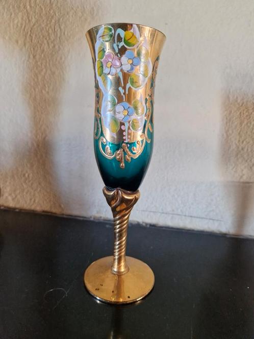 Splendide flûte ancienne à Champagne murano venisien, Antiek en Kunst, Antiek | Glaswerk en Kristal, Ophalen of Verzenden