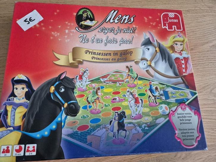 Men erger je niet - Prinsessen in galop, Hobby en Vrije tijd, Gezelschapsspellen | Bordspellen, Zo goed als nieuw, Ophalen