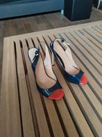 Belle chaussure bleu rouge à talon blanc taille 39, Enlèvement ou Envoi