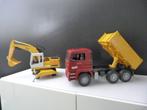 Bruder graafmachine + vrachtwagen - perfecte staat !, Ophalen of Verzenden, Zo goed als nieuw