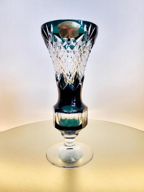 Val Saint Lambert kristallen Art deco vaas, model Eleusis,, Antiquités & Art, Antiquités | Verre & Cristal, Enlèvement ou Envoi