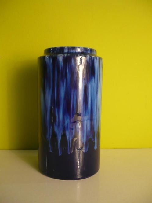 Prachtige blauwe vaas fat lava scheurich  West-Germany, Antiek en Kunst, Antiek | Vazen, Ophalen of Verzenden