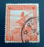 Timbre OBP 243 du Congo belge, tamponné, Timbres & Monnaies, Timbres | Europe | Belgique, Enlèvement ou Envoi, Affranchi, Oblitéré