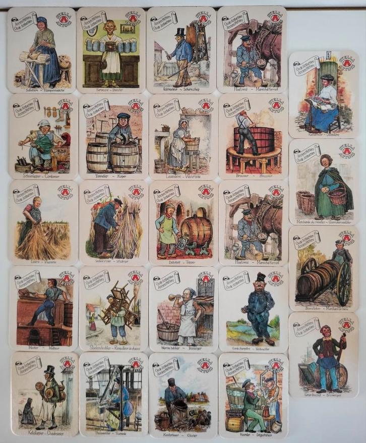bierkaartjes stella artois oude ambachten COMPLEET! viltjes, Verzamelen, Biermerken, Zo goed als nieuw, Viltje(s), Stella Artois