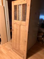 Mooie, gerestaureerde, houten binnendeur met glas, Ophalen, Gebruikt, Minder dan 80 cm, Binnendeur