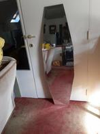 1,38m hoge spiegel met geslepen  boord van 3cm, Huis en Inrichting, Ophalen, Gebruikt, Ovaal, 100 tot 150 cm